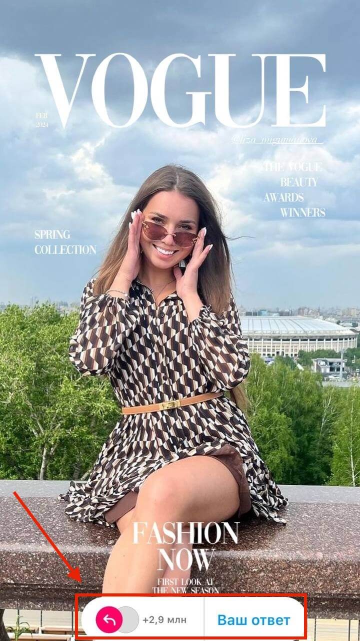 Ваш ответ - обложка VOGUE в сторис