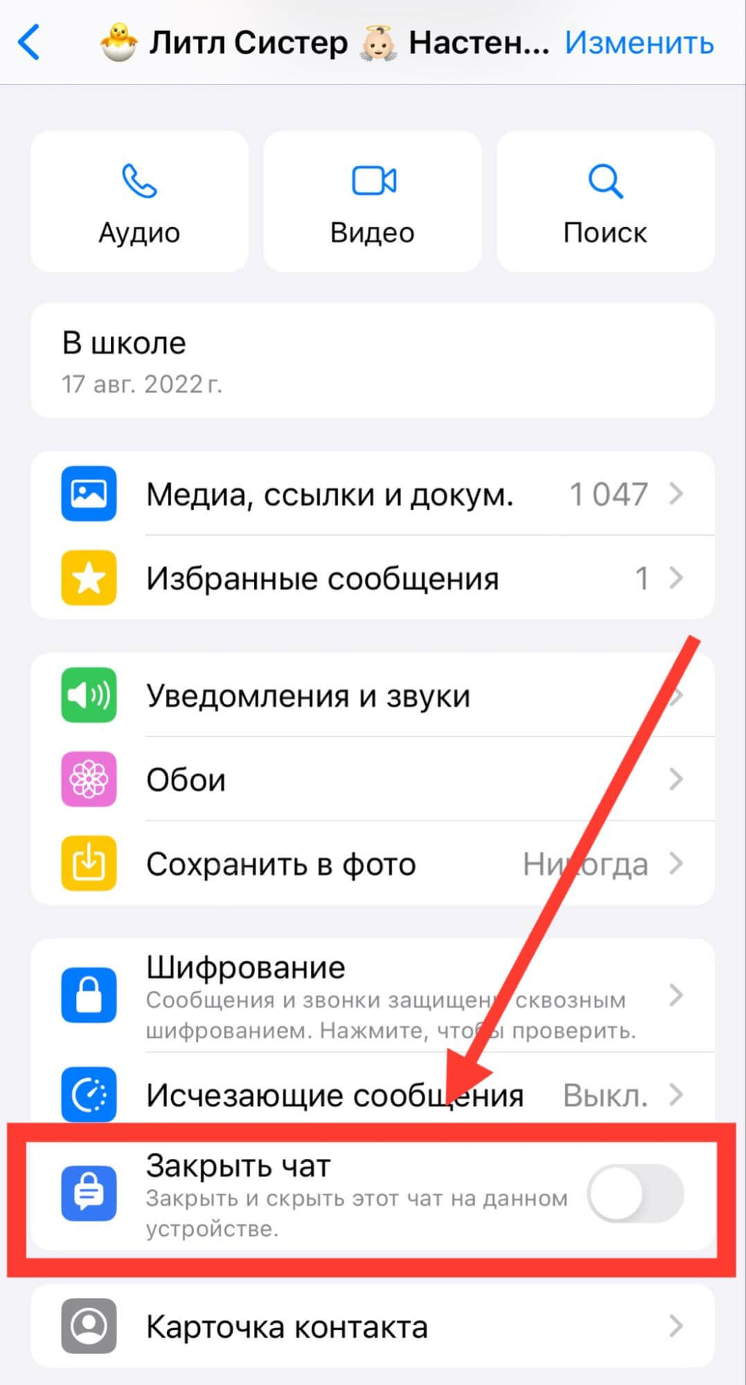 Секретные чаты под паролем