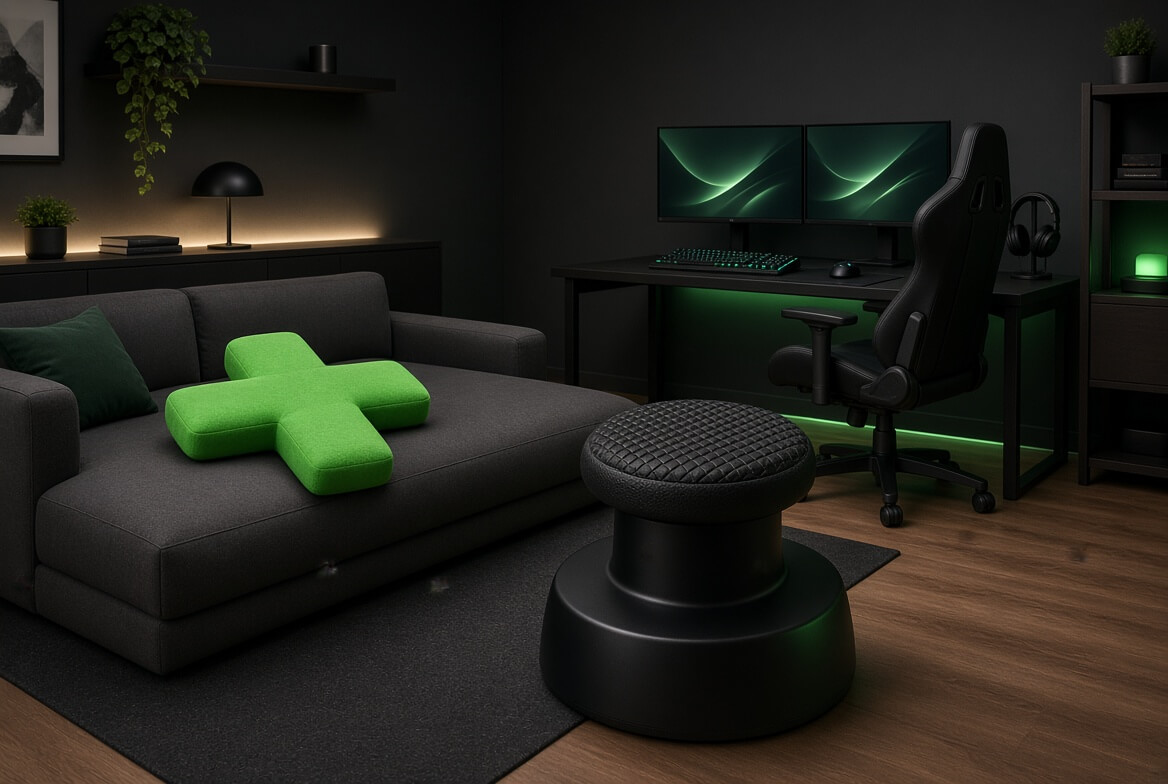 Xbox и IKEA показали подушку-крестовину и табурет в форме стика